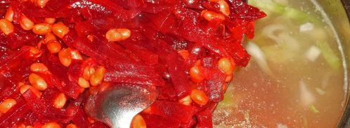 борщ с консервированной фасолью. Шаг 14