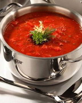 Борщ с квашеной капустой и фасолью