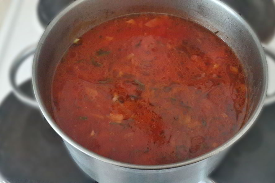 Рецепт борщ с маринованными помидорами