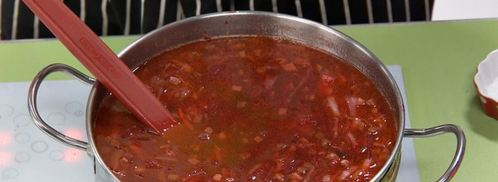 борщ с языком и черносливом. Шаг 6