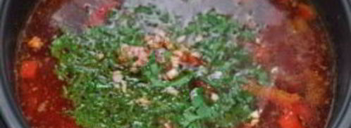 борщ со свининой в мультиварке. Шаг 4