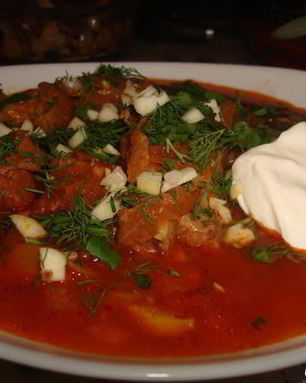 Борщ со свининой