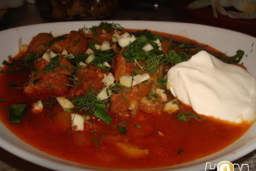 Рецепт борщ со свининой