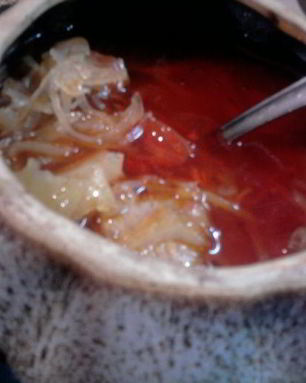 Борщ в горшочках