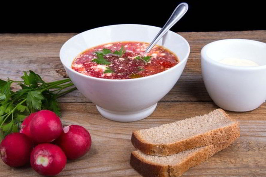 Рецепт холодный борщ с редиской