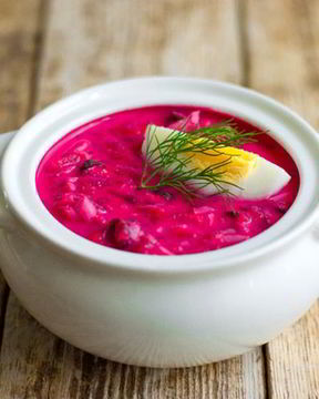 Холодный диетический борщ