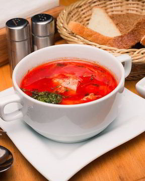 Холодный рыбный борщ