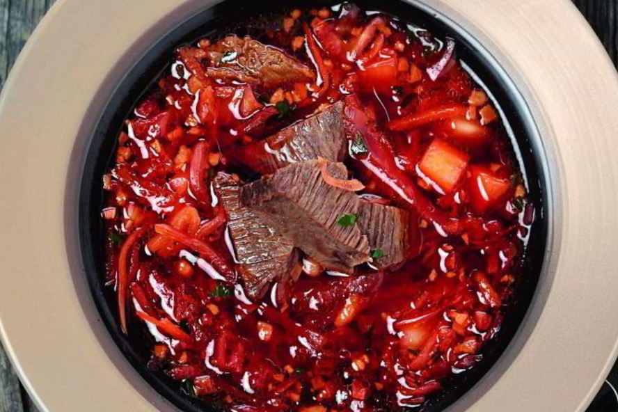 Рецепт классический борщ на говяжьей грудинке