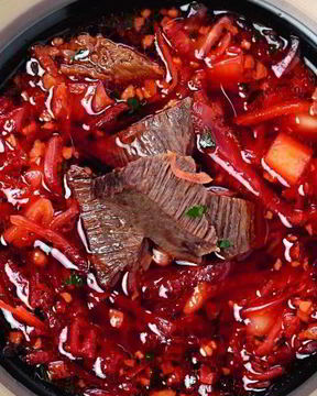 Классический борщ на говяжьей грудинке