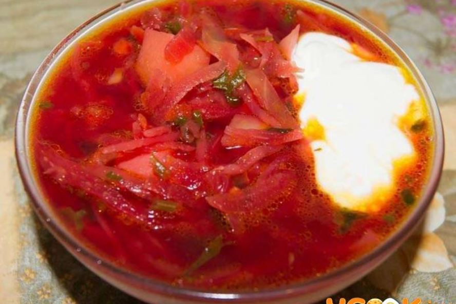 Рецепт овощной борщ