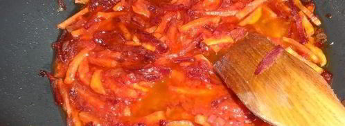 постный борщ с чечевицей и черносливом. Шаг 5