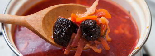 постный борщ с черносливом. Шаг 9