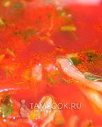 Постный борщ с фасолью