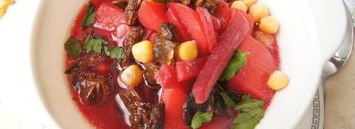 постный борщ с нутом и грибами. Шаг 6