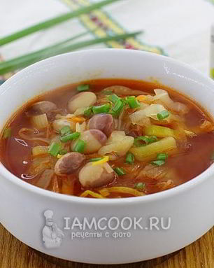 Постный красный борщ