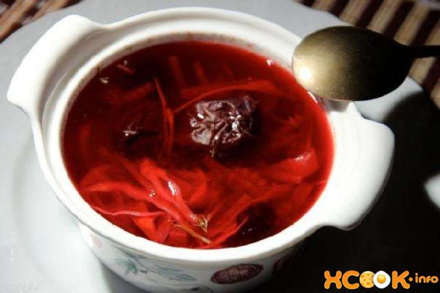 Рецепт вегетарианский борщ с черносливом