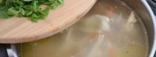 зеленый борщ с курицей. Шаг 9