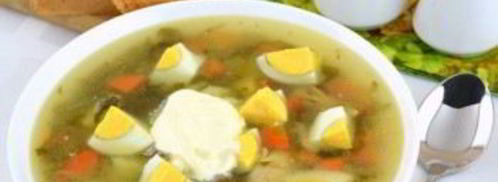 зеленый борщ с курицей. Шаг 10