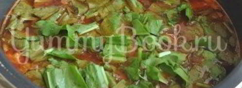 зеленый борщ в мультиварке. Шаг 7