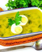 Бульон с яйцом