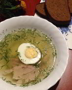 Куриный бульон с яйцом