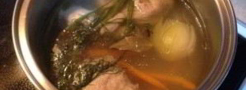 куриный бульон с яйцом. Шаг 3