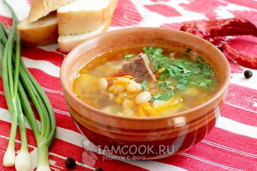 Рецепт фасолевый суп с мясом