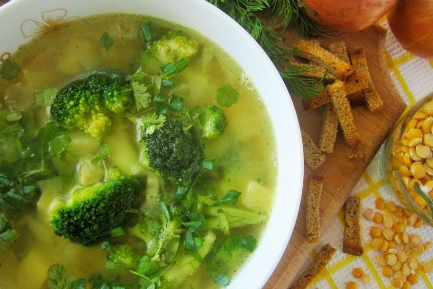 Рецепт гороховый суп с брокколи