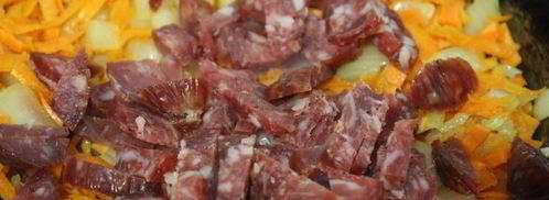 гороховый суп с копченой колбасой. Шаг 4