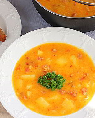 Гороховый суп с копченостями