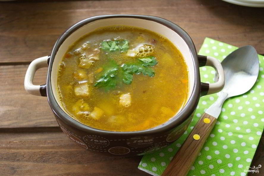 Рецепт гороховый суп с копченым салом