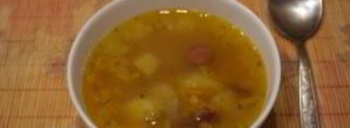 гороховый суп с охотничими колбасками. Шаг 7