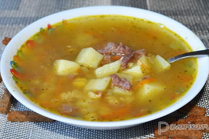 Рецепт гороховый суп с тушенкой