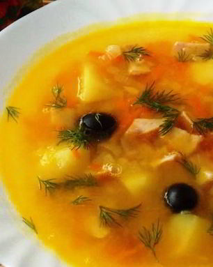 Гороховый суп с ветчиной