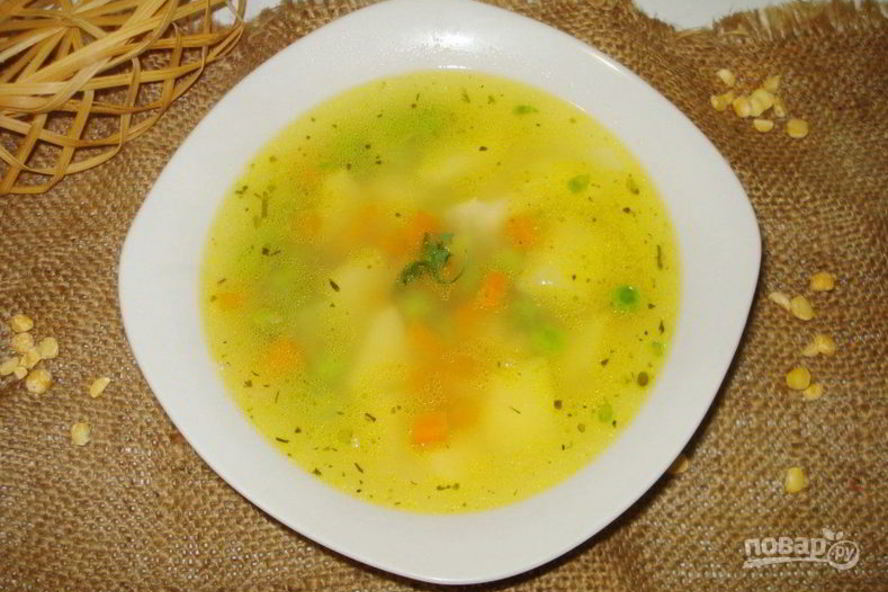 Рецепт суп гороховый постный