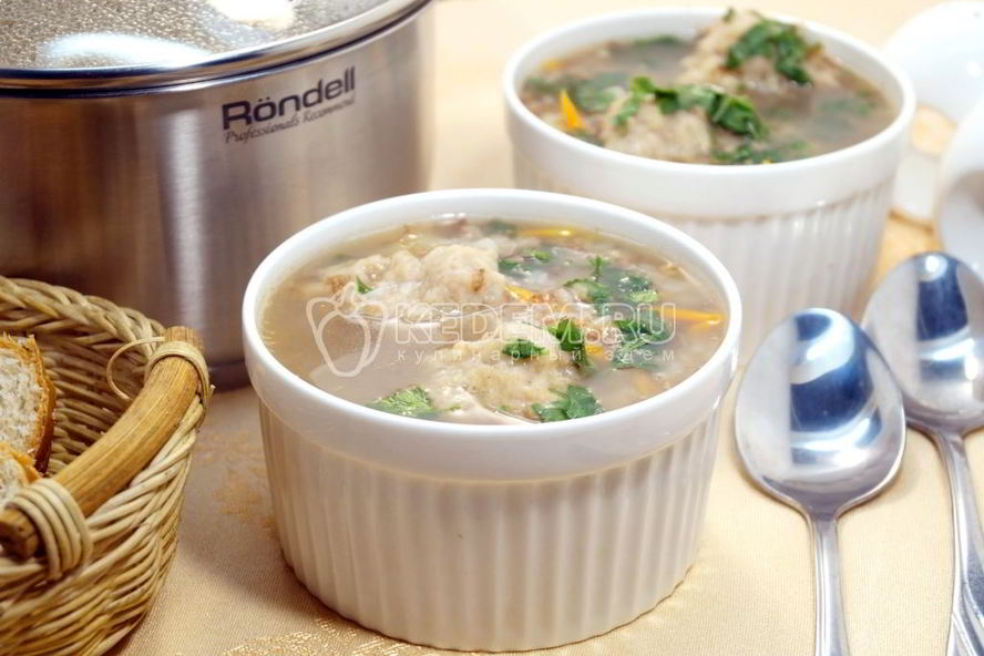 Рецепт гречневого супа с мясными клецками
