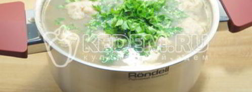 гречневый суп с мясными клецками. Шаг 10