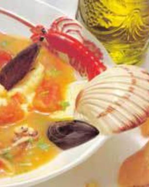 Густой суп из морепроду