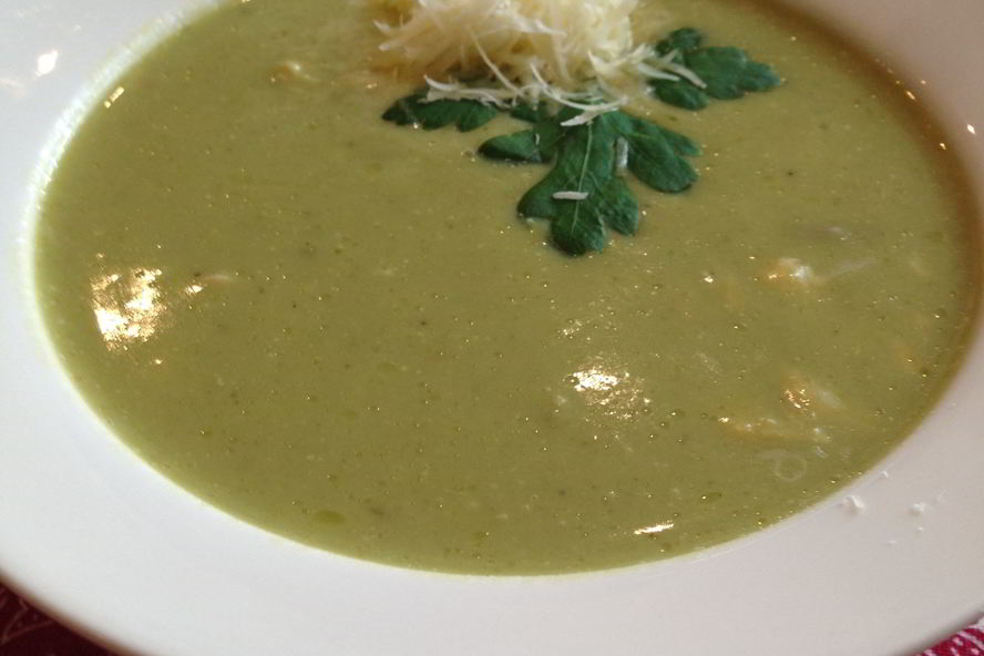 Рецепт крем-суп из брокколи с лососем