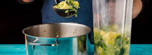 крем-суп из брокколи с морскими гребешками. Шаг 6