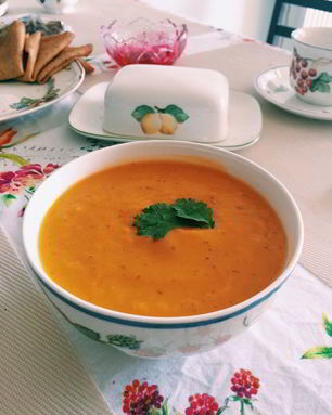 Крем-суп из тыквы с зеленью