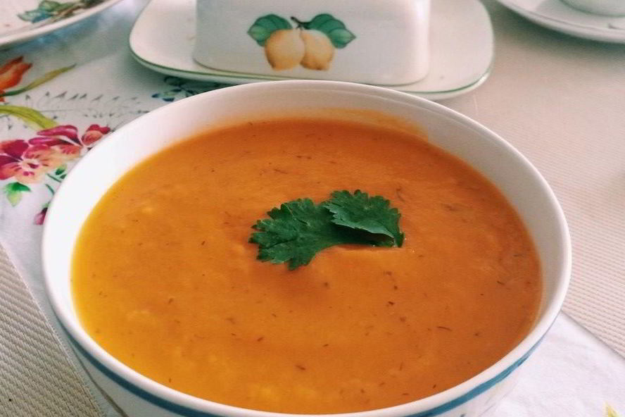 Рецепт крем-суп из тыквы с зеленью