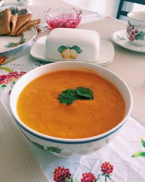 Крем-суп из тыквы с зеленью