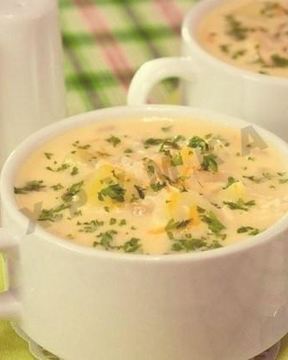 Куриный суп с плавленным сыром