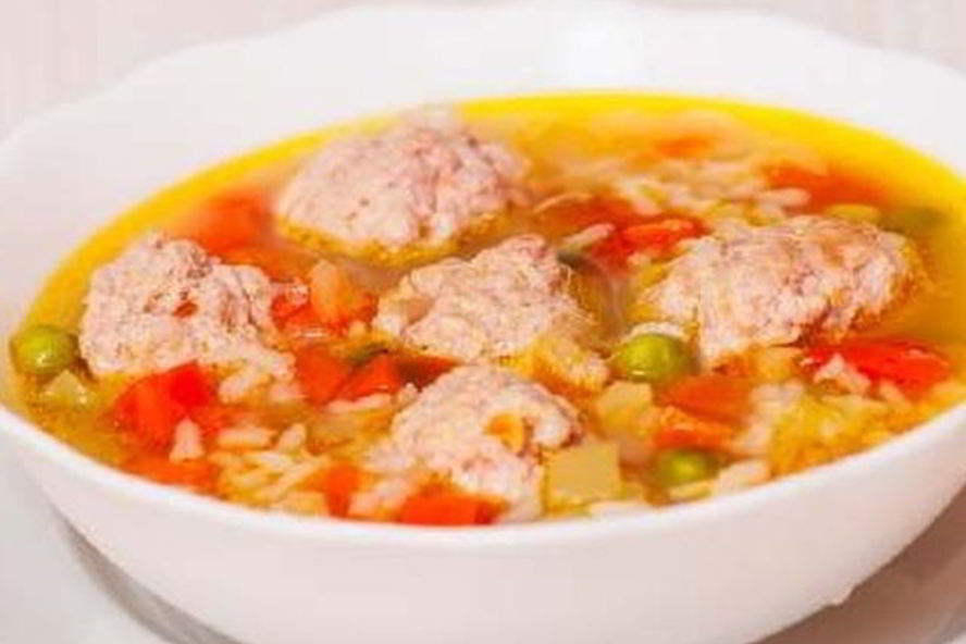 Рецепт легкий суп с фрикадельками и рисом