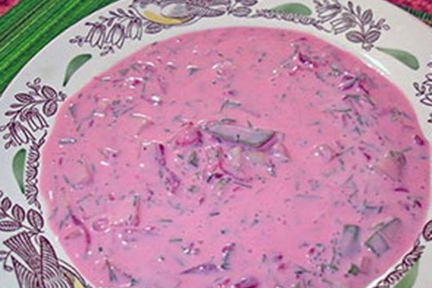 Рецепт литовского кефирного супа со свеклоя