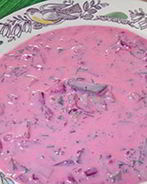 Литовский кефирный суп со свеклой