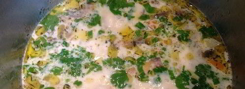 молочный суп с грибами. Шаг 5