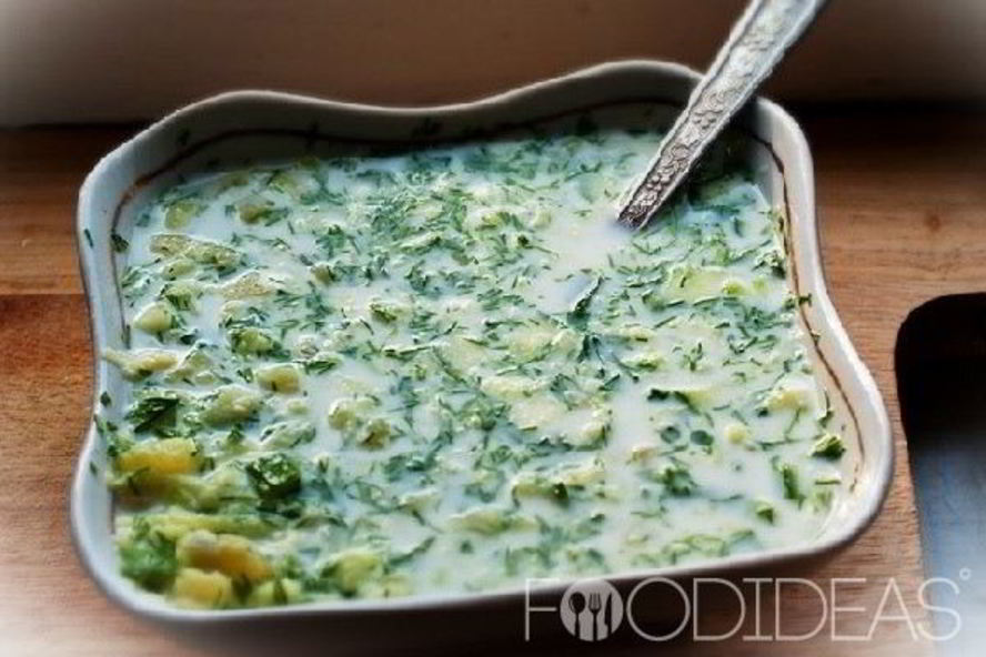 Рецепт окрошка на айране