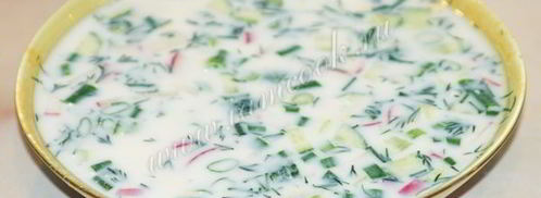 окрошка на кефире без колбасы. Шаг 9